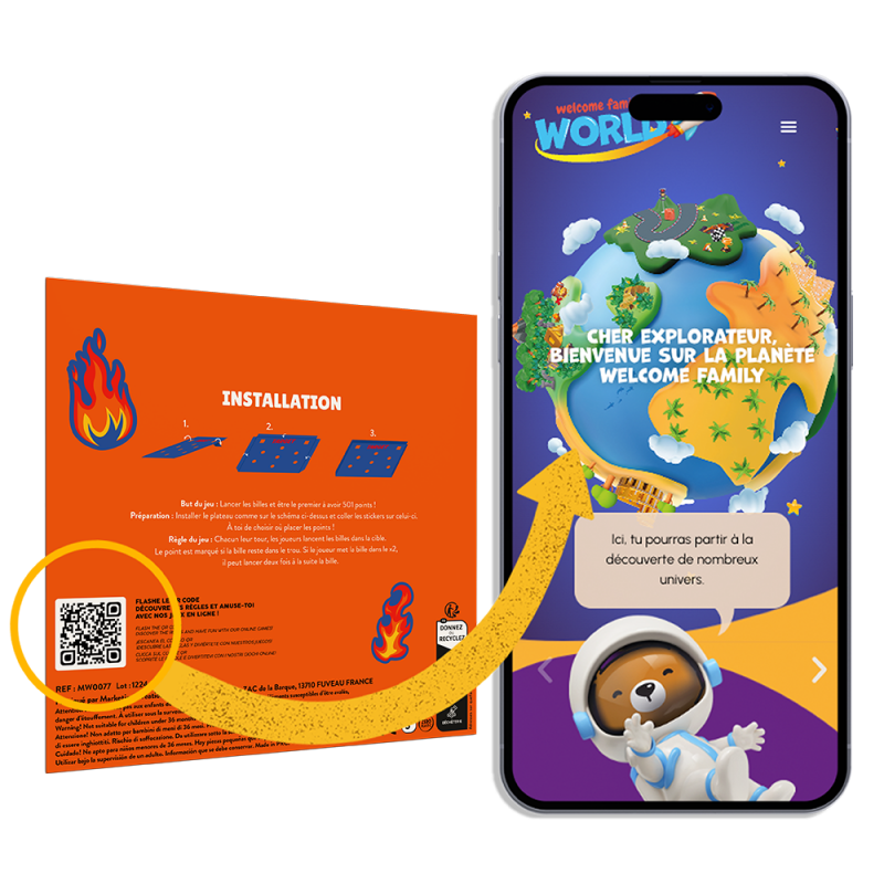 Jeu Target personnalisable avec stickers pour enfants - menu enfant au restaurant