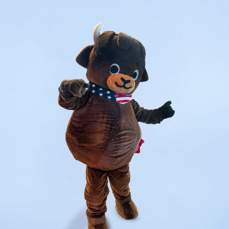 Disfraz de mascota gigante del Bizcoto Buffalo Grill