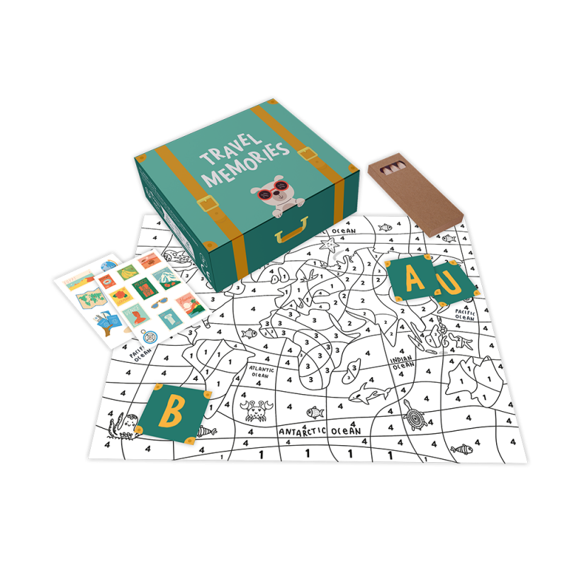 SPIEL KINDERMENÜ TRAVEL MEMORIES SPIEL AUS PAPPE