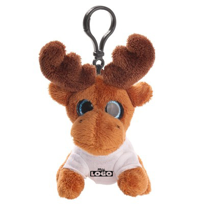 renna portachiavi di peluche natalizia