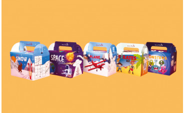 Why use a cardboard box for the children's menu?